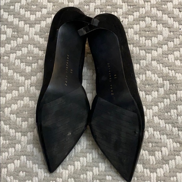 Zara Black Patent and Suede Pump Size 38 - Picture 3 of 3